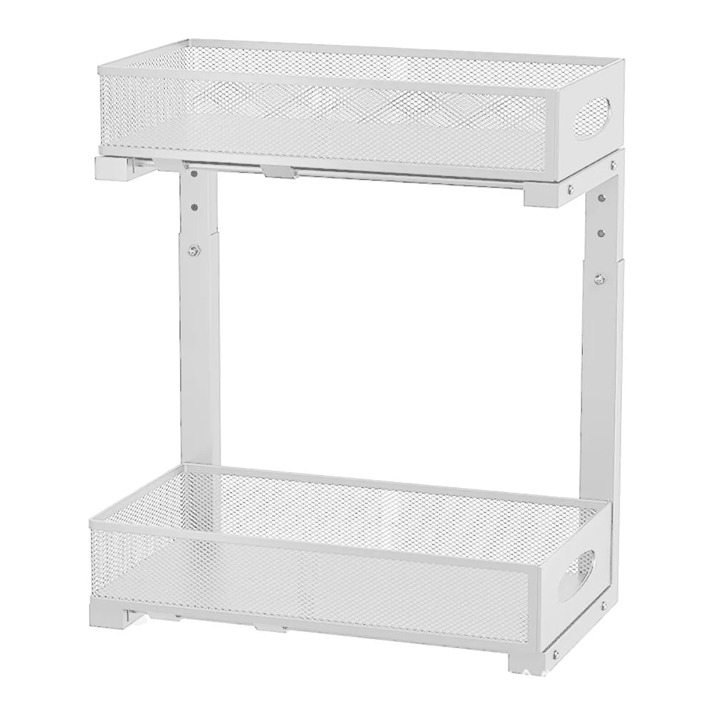HiMISS Two Tier Adjustable Under Sink Organizer Sliding Drawer