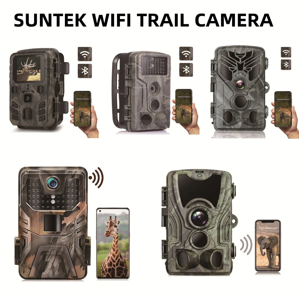 Suntekcam Trail Camera 4K 2.7K Night Vision Infrared IP65