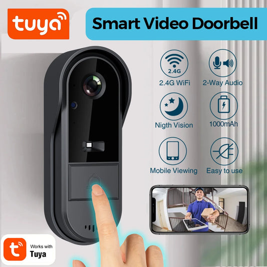 XBIBI Tuya WiFi Doorbell 1080P Two Way Audio Battery Powered