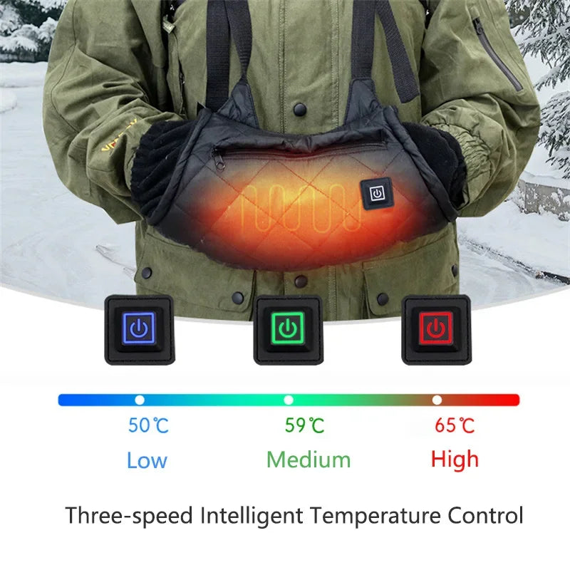 USB Electric Heated Warm Gloves, 3 Shift Temperature Control, Winter Hand Warmer, Waterproof Heating Gloves, Hunting Accessories