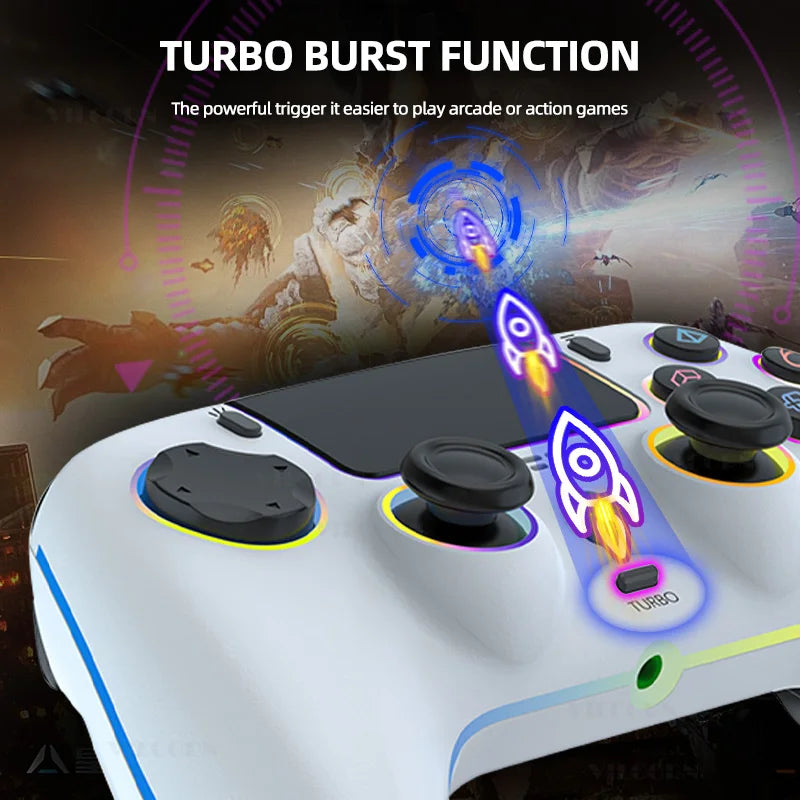 VILCORN RGB Wireless PS5 Gamepad With Turbo Macro Keys