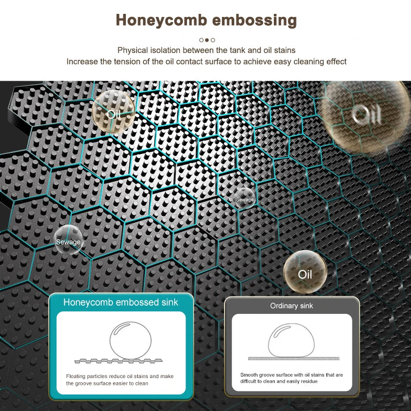 Yuki Like Stainless Steel Waterfall Kitchen Sink With Embossed Finish