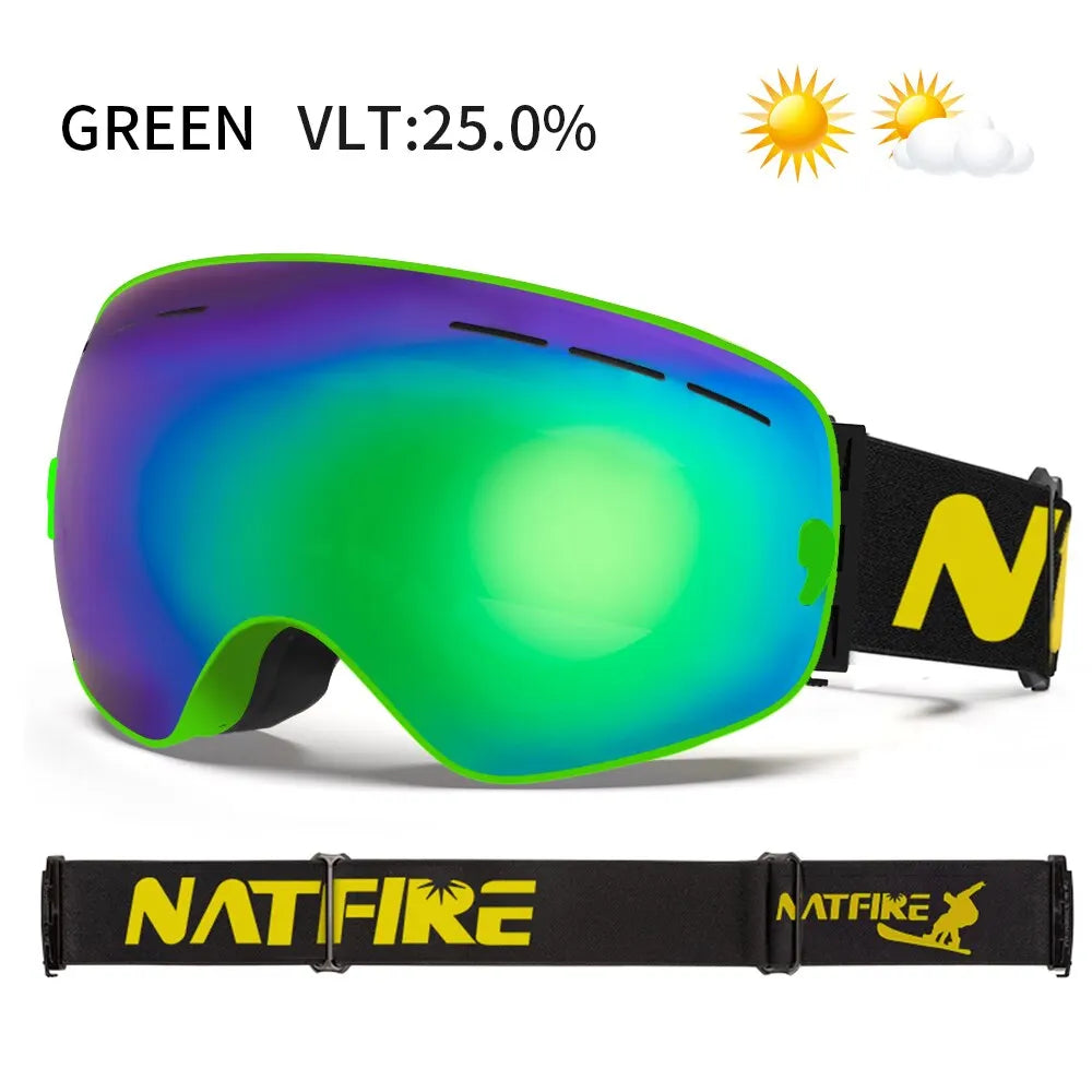 NATFIRE Ski Goggles Anti Fog UV400 Eyewear Outdoors