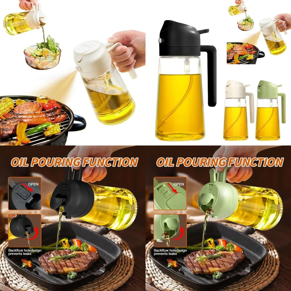 Herb and Spice Tools 2in1 Olive Oil Sprayer Bottle