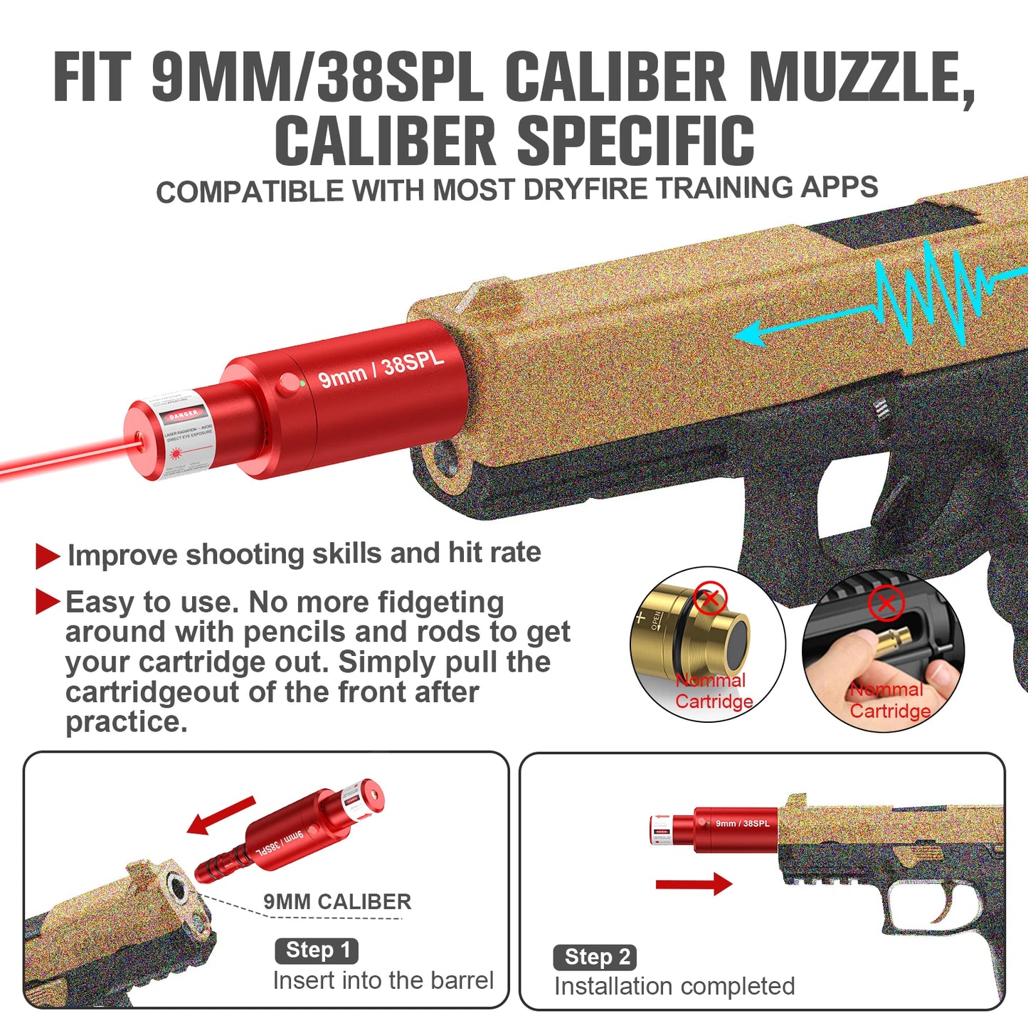 Laser Training Tool by High-concerned for Pistol and Rifle