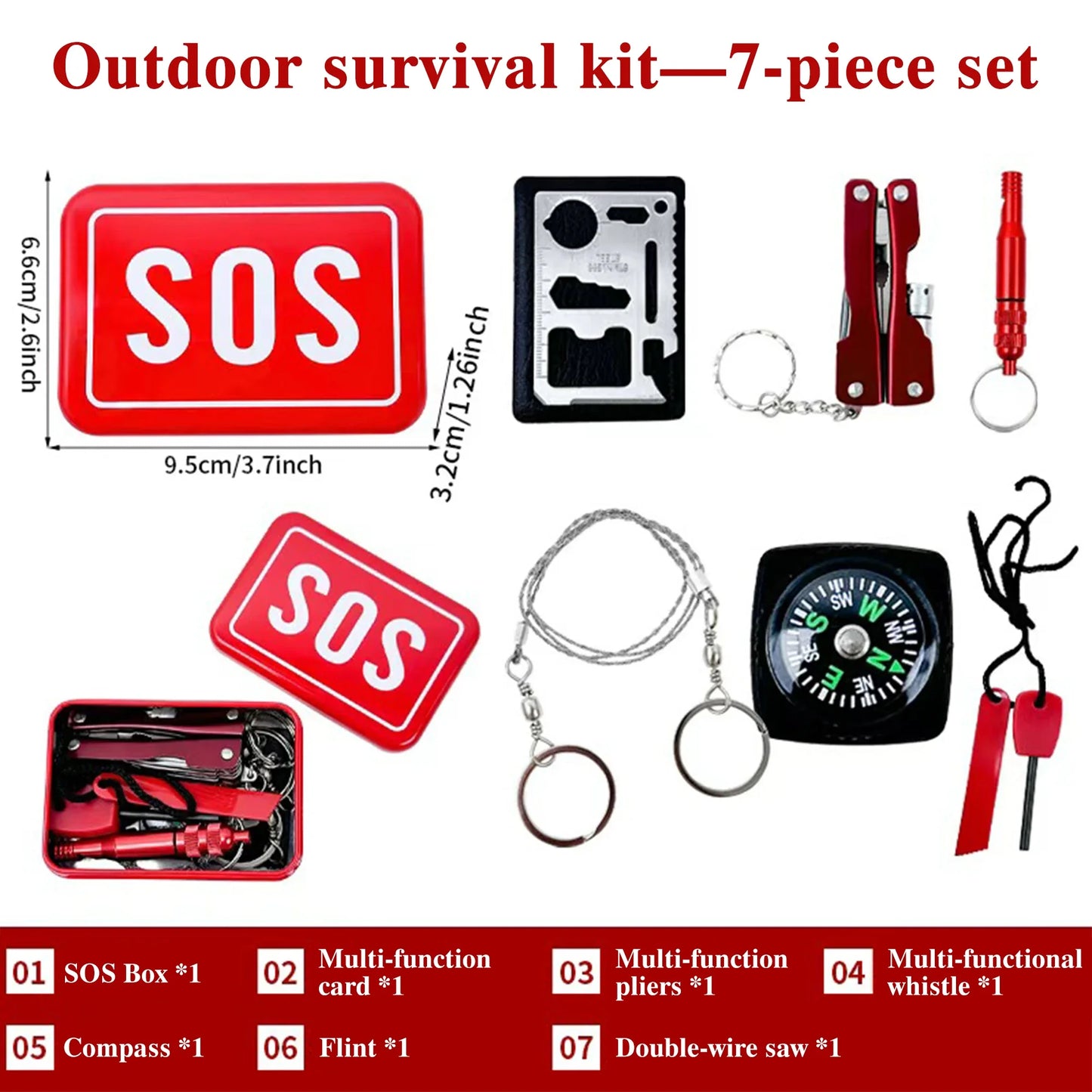 First Aid Kit Pouch Supplied full set Molle To Configure Survival kit Outdoor Emergency Kit Portable Iron Metal Small Container