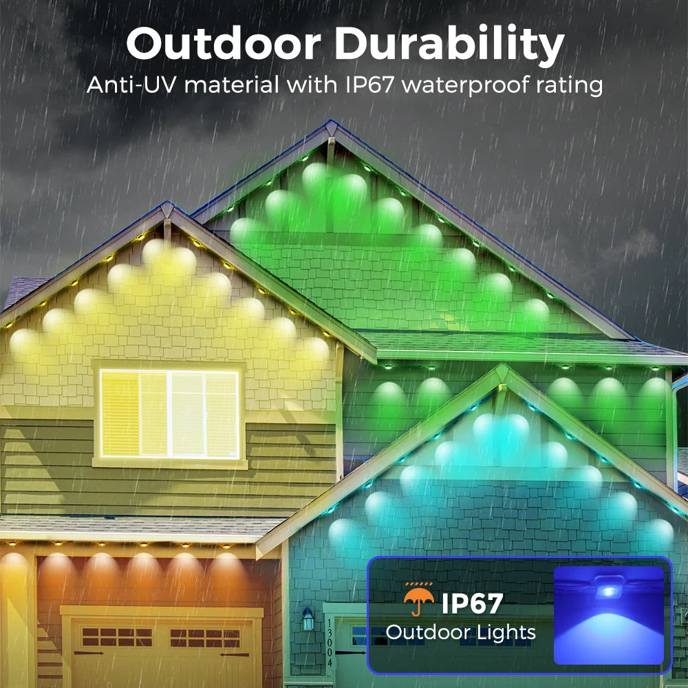 Aiopp Permanent Outdoor Lights Smart RGB Northern Lights