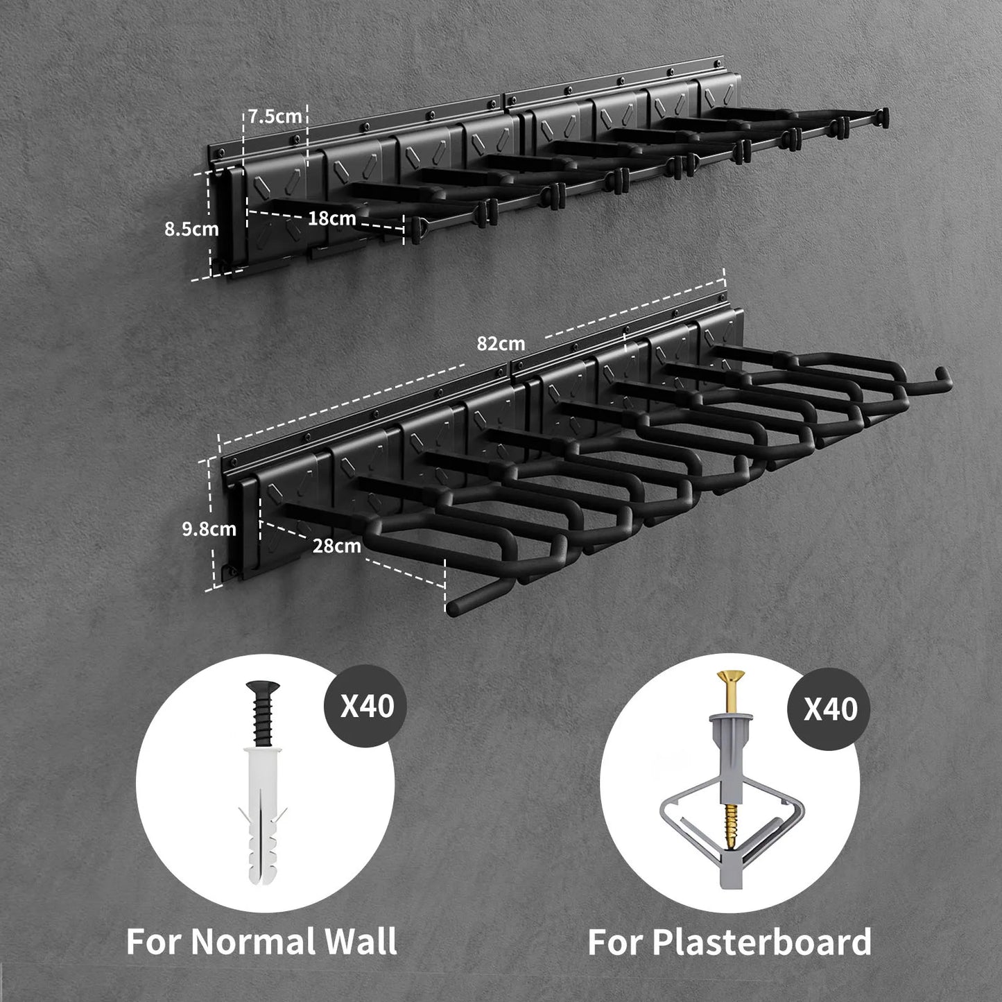 Wall Mount Gun Rack With Adjustable Rifle Storage Holder Stainless