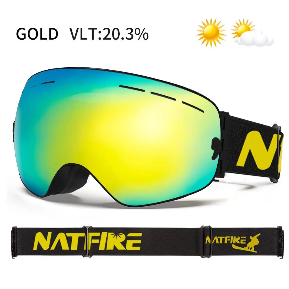 NATFIRE Ski Goggles Anti Fog UV400 Eyewear Outdoors