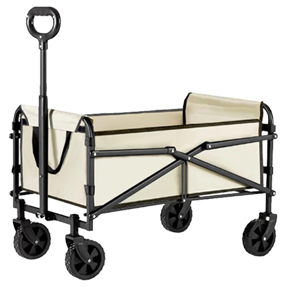 Collapsible Wagon Cart Large Capacity Heavy Duty Foldable Wagon Garden Utility Cart for Outdoor Camping Garden Sports Beach